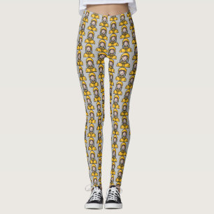 vrouw in de regenjas leggings