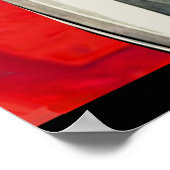 Vrouw in de Rode-sportauto Poster (Hoek)