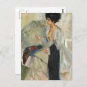 Vrouw in de studio | Edward Cucuel Briefkaart (Voorkant / Achterkant)