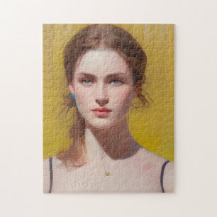 Vrouw in de Tanktop Spagetti Straps Legpuzzel