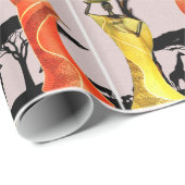 Vrouw in de tuin cadeaupapier (Rol Hoek)