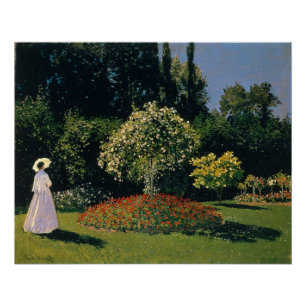 Vrouw in de tuin - Claude Monet Perfect Poster