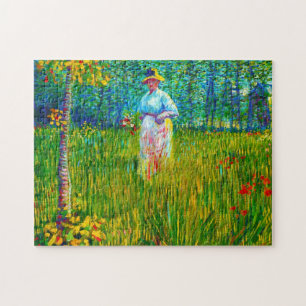 Vrouw in de tuin door Vincent Van Gogh Legpuzzel