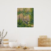 Vrouw in de tuin (olie op doek) poster (Keuken)