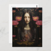 Vrouw in de waterlelies briefkaart (Voorkant / Achterkant)