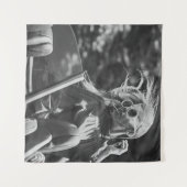  vrouw in een cabriolet wandkleed (Voorkant (horizontaal))