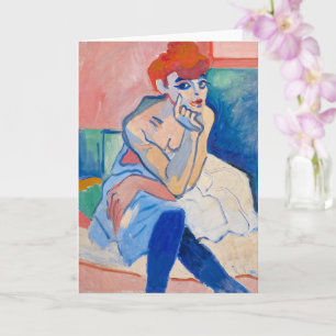 Vrouw in een Chemise Andre Derain   Kaart