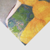 Vrouw in een Gele Dress (door Max Kurzweil) Tissuepapier (Detail)