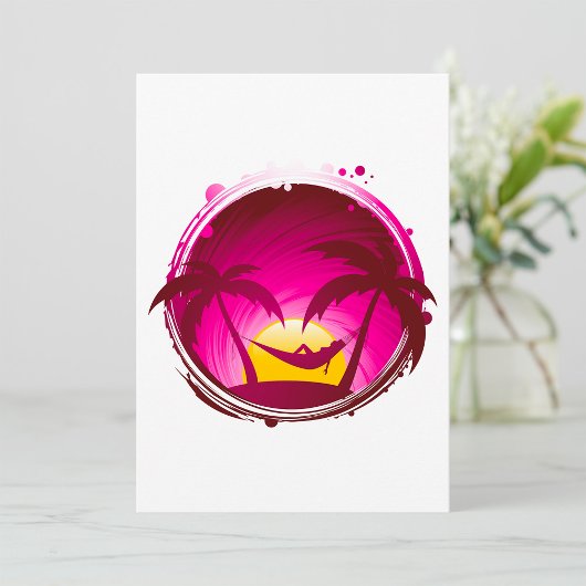 Vrouw in een hangmat kaart