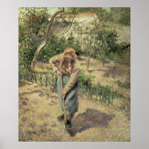 Vrouw in een Orchard, 1882 Poster