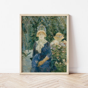 Vrouw in een tuin Berthe Morisot Poster