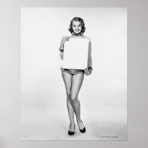 Vrouw in Fur Poster