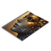  vrouw in goud etherisch notitieboek (Linkerzijde)