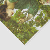 Vrouw in Green (The Day Dream) (door D.G. Rosetti) Tissuepapier (Detail)