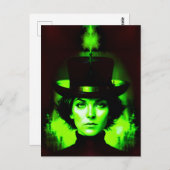 Vrouw in Groen Briefkaart (Voorkant / Achterkant)