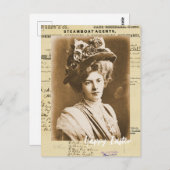  vrouw in haar paasuitrusting briefkaart (Voorkant / Achterkant)