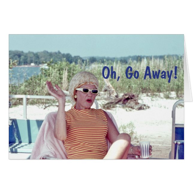 Vrouw in haarrollers, Oh, ga weg Humorous (Voorkant Horizontaal)