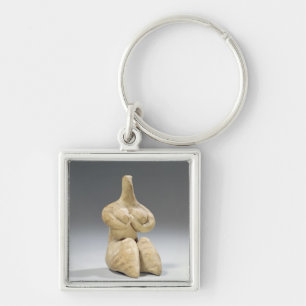 Vrouw in Halaf stijl, c.4500 BC (ter) Sleutelhanger