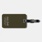 Vrouw in het Poster Groene Skiing Bagagelabel (Achterkant horizontaal)