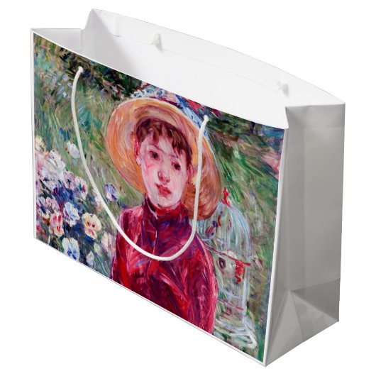 Vrouw in het rood, Berthe Morisot Groot Cadeauzakje (Achterkant Gekanteld)