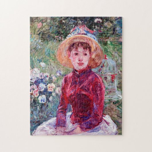 Vrouw in het rood, Berthe Morisot Legpuzzel (Verticaal)