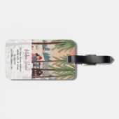 Vrouw in het sneeuwjaar van het konijn bagagelabel (Achterkant horizontaal)