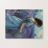 Vrouw in lavendelveld  legpuzzel (Horizontaal)