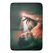 Vrouw in licht en rook badmat (Voorkant Verticaal)