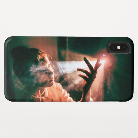 Vrouw in licht en rook Case-Mate iPhone case (Achterkant (horizontaal))