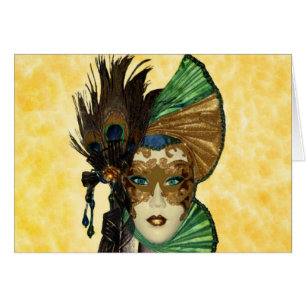 Vrouw in Masquerade Art