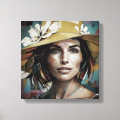 Vrouw in Pet Canvas Afdruk (Voorkant)