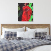 VROUW IN RODE canvas Afdruk (Insitu (Slaapkamer))