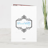 Vrouw in rood feestdagen kaart (Achterkant)