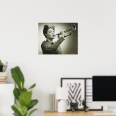 Vrouw in Soldier Uniform Poster (Thuiskantoor)