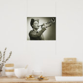 Vrouw in Soldier Uniform Poster (Keuken)