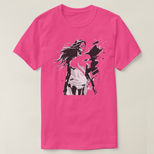 Vrouw in  stijl t-shirt (Design voorkant)