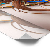 Vrouw in Sugar Skull Make-up Art Poster (Hoek)