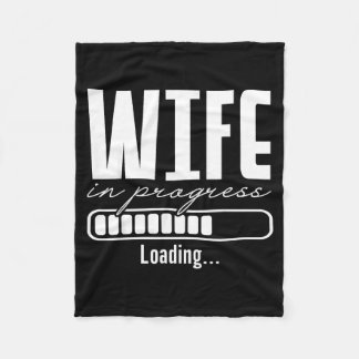 Vrouw in wording verloofd verlovingsaankondiging fleece deken