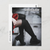 Vrouw in Wrocław, Polen Briefkaart (Voorkant / Achterkant)