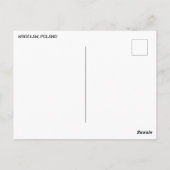 Vrouw in Wrocław, Polen Briefkaart (Achterkant)