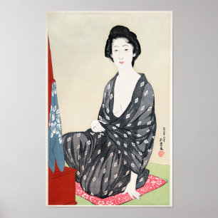 Vrouw in zomerkleding van Goyo Hashiguchi (1920) Poster