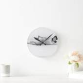 Vrouw in zwemkleding ronde klok (Huis)