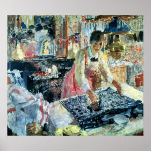 Vrouw Ironing, 1912 Poster