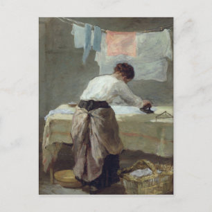 Vrouw Ironing Briefkaart