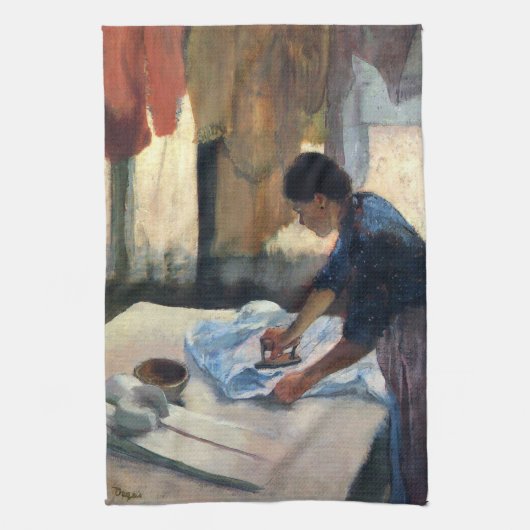 Vrouw Ironing  Theedoek (Verticaal)
