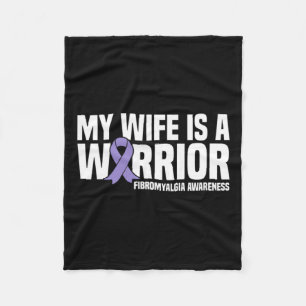 Vrouw is een krijger van fibromyalgie bewustzijn fleece deken