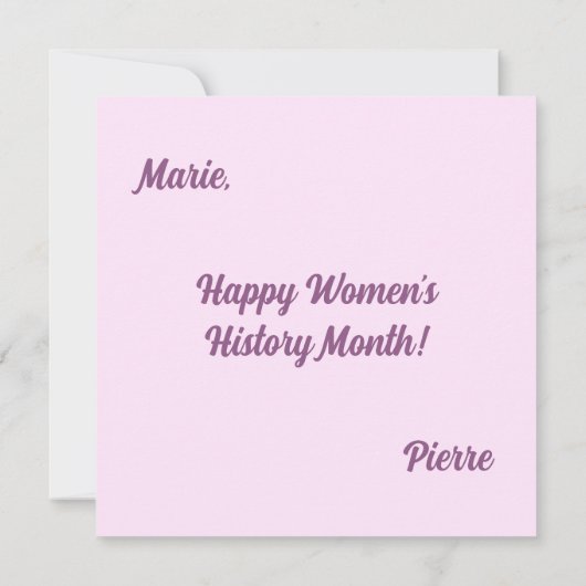 Vrouw Kaart (Achterkant)