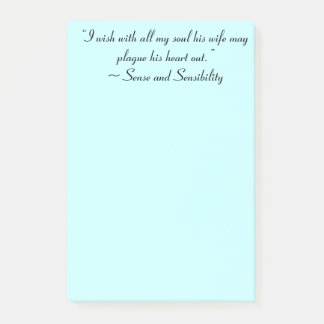 Vrouw kan zijn hart teisteren Jane Austen boek cit Post-it® Notes