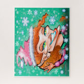 Vrouw Kerstmis Elf Jigzaag Puzzle Legpuzzel (Verticaal)