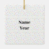 Vrouw kerstversiering kinderarts keramisch ornament (Achterkant)